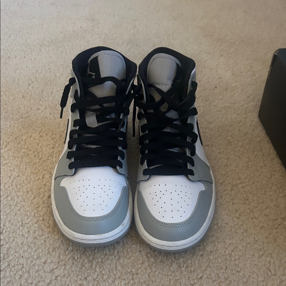 Air Jordan 1 Mid LT Smoke Grey/Black-White